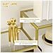 Consolle Da Ingresso A 3 Ripiani In Acciaio E Vetro Temperato, 100x32x76 Cm, Oro - Foto miniatura 3