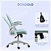 Sedia Da Ufficio Ergonomica Con Schienale A Rete E Altezza Regolabile, 65.5x61.5x88-97.5cm, Azzurro - Foto miniatura 5
