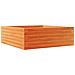 Fioriera Giardino Marrone Cera 70x70x23 Cm Legno Massello Pino - Foto miniatura 2