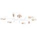 Lampadario Timbo 8 Bianco Sl. 1667 - Soppalco Lampadario Bianco /legno Naturale 16.5x100x60 Cm - Foto miniatura 1