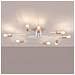 Lampadario Timbo 8 Bianco Sl. 1667 - Soppalco Lampadario Bianco /legno Naturale 16.5x100x60 Cm - Foto miniatura 4