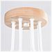 Lampadario Timbo 8 Bianco Sl. 1667 - Soppalco Lampadario Bianco /legno Naturale 16.5x100x60 Cm - Foto miniatura 8