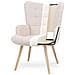 Stella Poltrona Scandinava In Spugna Beige Con Cuciture - Foto miniatura 3