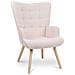 Stella Poltrona Scandinava In Spugna Beige Con Cuciture - Foto miniatura 5