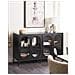 Armadio Con Ante In Vetro Langford Legno 137 Cm Nero - Foto miniatura 1