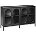 Credenza Espositiva In Vetro Langford 137 Cm Nero - Foto miniatura 2