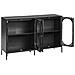Credenza Espositiva In Vetro Langford 137 Cm Nero - Foto miniatura 3
