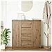 Credenza con Cassetti Rovere Artigianale 100,5x35x98,5 cm - Foto miniatura 4