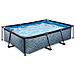 Piscina Fuori Terra - Rettangolo - 300x200x65 Cm - Grigio - Include Accessori Coordinati Cb77 - Foto miniatura 4