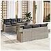 Set di Divani da Giardino  con Cuscini Grigio Chiaro Polyrattan, Divano da Giardino  2 Posti con Ripostiglio e Cuscini Grigio Chiaro Polyrattan - Foto miniatura 2