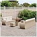 Set di Divani da Giardino in 10 Pezzi con Cuscini Beige in Rattan PE e Acacia,  Set da Pranzo da Giardino in 3 Pezzi con Cuscini Beige in Rattan PE e Acacia - Foto miniatura 3