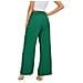 Pantaloni Da Donna A Vita Alta Gamba Larga Verde Xs - Foto miniatura 4