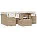 Set Divano da Giardino 7 pcs Beige 100 x 55 x 73 cm Poly Rattan - Foto miniatura 1
