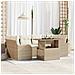 Set Divano da Giardino 7 pcs Beige 100 x 55 x 73 cm Poly Rattan - Foto miniatura 2