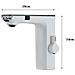 Rubinetto per lavabo da bagno, Blackswan, tipo M225, modello bianco, con display LCD e sensore, dimensioni 18 cm - Foto miniatura 4