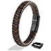 Bracciale Da Uomo In Pelle Steady Marrone 23 Cm - Foto miniatura 1