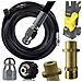 Tubo Alta Pressione 20m Con Ugello 3-getti - Compatibile Con Idropulitrice Kärcher K2-k7 | Filettatura M22 | Pressione Max 160 Bar - Foto miniatura 1