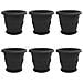 Vasi per Piante 6 pcs Nero Ø 26 x 21.5 cm Plastica - Foto miniatura 1