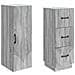 Set di armadi 2 pcs Sonoma grigio 33 x 34,5 x 87 cm - Foto miniatura 3