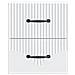Mobiletto da notte a muro 2 pcs Bianco 34,5 x 33 x 40 cm - Foto miniatura 5