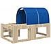 Letto con Tunnel 3 pz Rovere Sonoma e Blu Legno multistrato - Foto miniatura 8