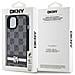 Custodia In Pelle A Quadri E Strisce Dkny Per Iphone 15/14/13"" - Nera - Foto miniatura 4