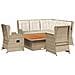Set Divani da Giardino 6 pz con Cuscini in Polyrattan Beige - Foto miniatura 1