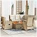 Set Divani da Giardino 6 pz con Cuscini in Polyrattan Beige - Foto miniatura 2