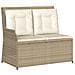 Set Divani da Giardino 6 pz con Cuscini in Polyrattan Beige - Foto miniatura 3
