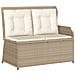 Set Divani da Giardino 6 pz con Cuscini in Polyrattan Beige - Foto miniatura 4