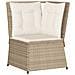 Set Divani da Giardino 6 pz con Cuscini in Polyrattan Beige - Foto miniatura 6