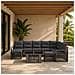 Set Divano da Giardino 10 pz Grigio e Grigio Scuro polyrattan - Foto miniatura 2