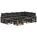 Set Divano da Giardino 10 pz Grigio e Grigio Scuro polyrattan - Foto miniatura 1