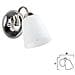 I-1162 / AP NIK - Applique nickel con braccio dalla linea morbida 40 watt E14 - Foto miniatura 2