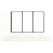 Placca 3 Posti Matix, Tecnopolimero, 120xh. 84 Mm Bianco - Foto miniatura 2