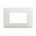 Placca 3 Posti Matix, Tecnopolimero, 120xh. 84 Mm Bianco - Foto miniatura 1