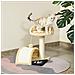 Albero tiragraffi per gatti per gioco e relax 36x36x44 cm beige - Foto miniatura 4