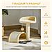 Albero tiragraffi per gatti per gioco e relax 36x36x44 cm beige - Foto miniatura 6