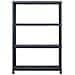 Scaffali 2 Pz Nero 220 Kg 90x40x138 Cm In Plastica - Foto miniatura 3