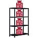Scaffali 2 Pz Nero 220 Kg 90x40x138 Cm In Plastica - Foto miniatura 7