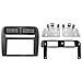 Mascherina Adattatore Autoradio 03717 Con Foro 2din Nero Fiat Punto Dal 2004 Al 2012 - Foto miniatura 1