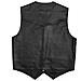 Gilet Custom Moto Chopper Foderato Pelle Classico Bottoni Tasche Nero 4xl - Foto miniatura 2