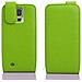 Custodia Compatibile Con Samsung Galaxy S5 Mini / S5 Mini Duos In Verde Limone - Coperchio Protettivo In Design Flip Realizzato In Similpelle Testurizzata - Foto miniatura 2