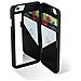 Custodia Compatibile Con Apple Iphone 6 Plus / Iphone 6s Plus In Nero - Hard Case Coperchio Protettivo Con Specchio E Slot Per Carte - Foto miniatura 3