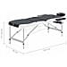 Lettino Da Massaggio A 3 Sezioni In Alluminio Nero E Bianco - Foto miniatura 3