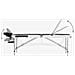 Lettino Da Massaggio A 3 Sezioni In Alluminio Nero E Bianco - Foto miniatura 9