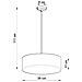 Arena 35 - Lampadario A Sospensione In Pvc, Colore: Argento - Foto miniatura 9