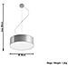 Arena 35 - Lampadario A Sospensione In Pvc, Colore: Argento - Foto miniatura 4