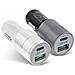 Alimentatore Usb Da Auto 3.0,12/24vdc A 5v Dc / 3a, Usb-a + Usb-c, Nero - Foto miniatura 1