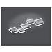 Sorrento Plafoniera Led Rettangolare 5 Quadrati Alluminio Satinato Con Regolazione Intensita' Con In - Foto miniatura 1